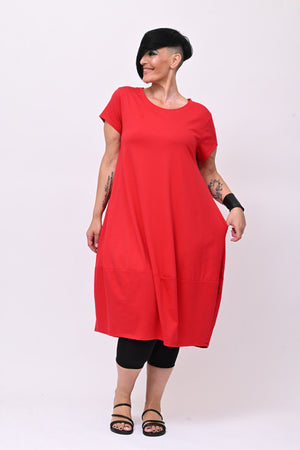 Abito ovetto mezza manica - Rosso