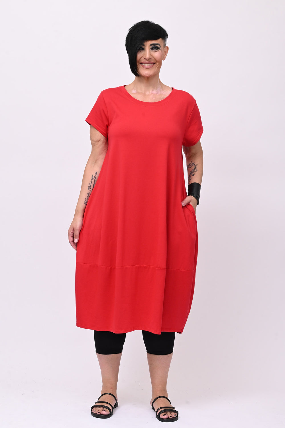 Abito ovetto mezza manica - Rosso