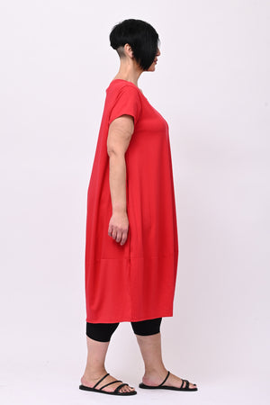 Abito ovetto mezza manica - Rosso