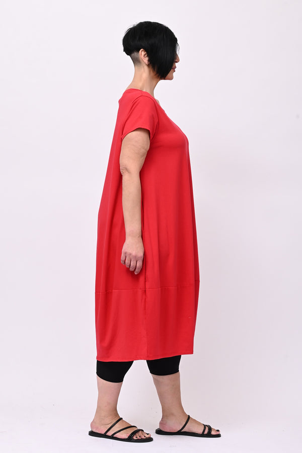 Abito ovetto mezza manica - Rosso