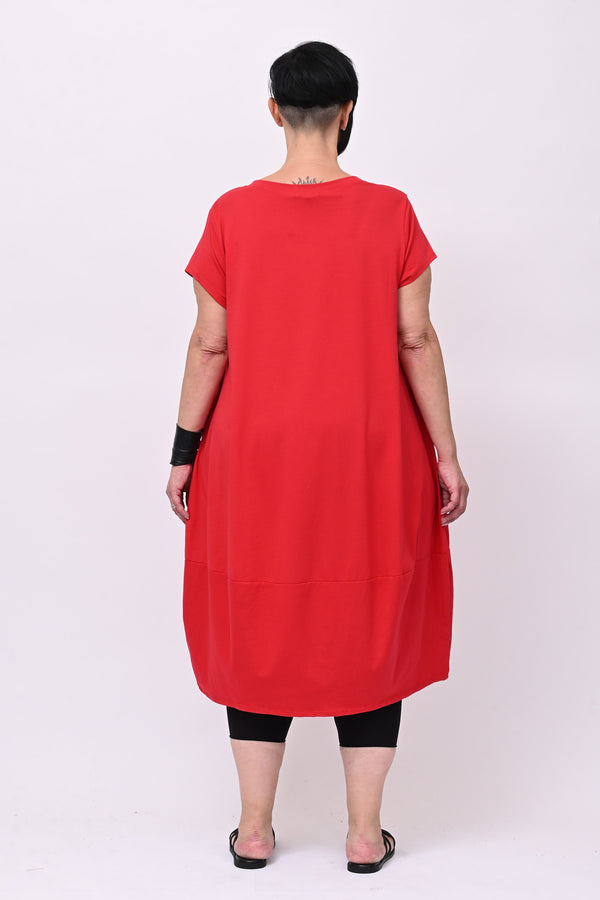 Abito ovetto mezza manica - Rosso