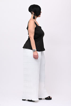 Top licra peplum - Nero