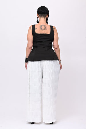 Top licra peplum - Nero