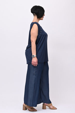 Top stelle borchie - Blu