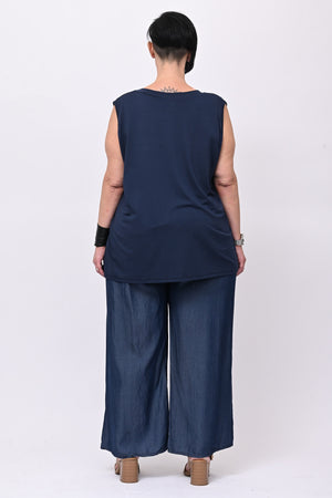 Top stelle borchie - Blu
