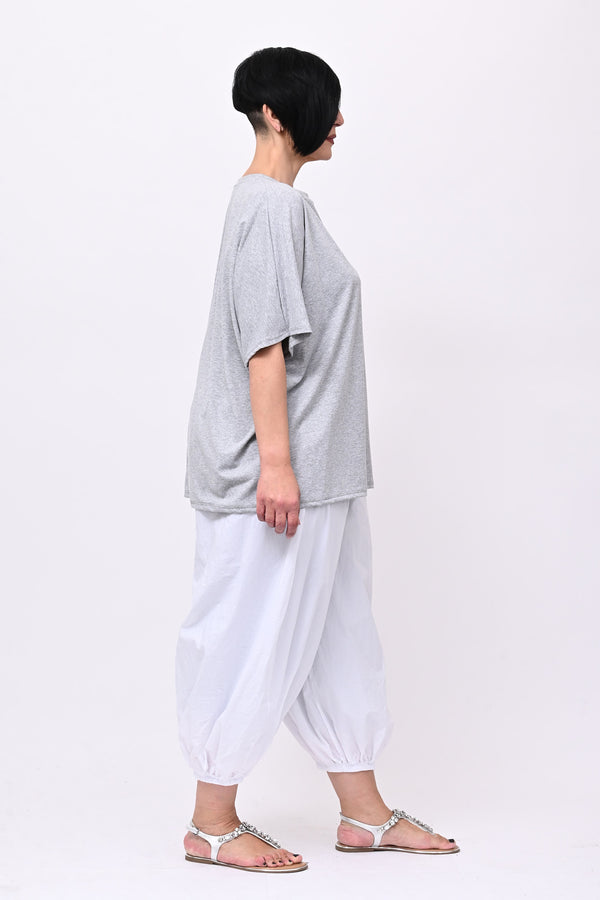T-shirt over macramè - Grigio sport