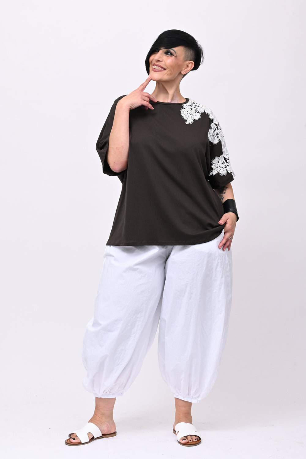 T-shirt over macramè - Moro