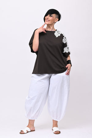 T-shirt over macramè - Moro