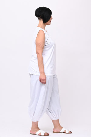 Top stelle borchie - Bianco