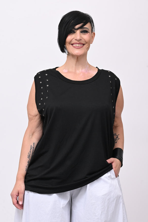 Top stelle borchie - Nero