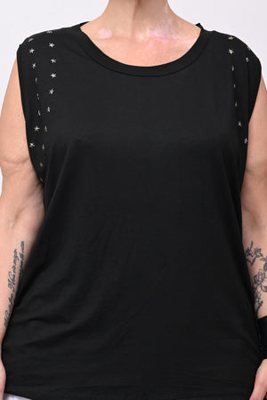 Top stelle borchie - Nero