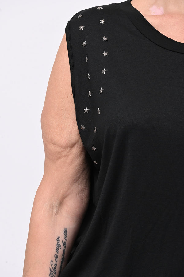 Top stelle borchie - Nero