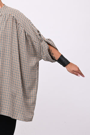 Camicia over tartan - Nero