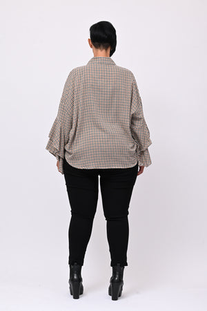 Camicia tartan nodo - Nero