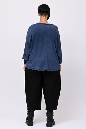 T-shirt maltinta taschino - Blu