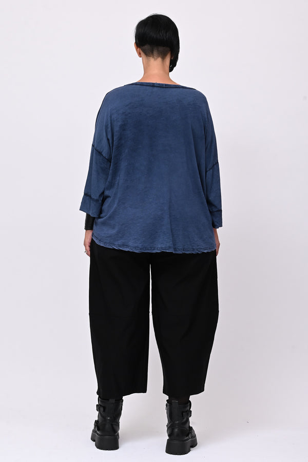 T-shirt maltinta taschino - Blu