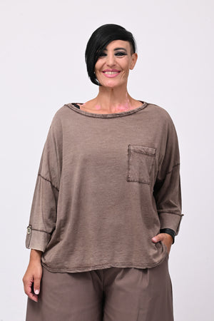 T-shirt maltinta taschino - Caffè