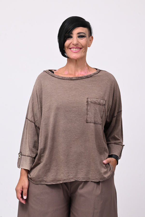 T-shirt maltinta taschino - Caffè