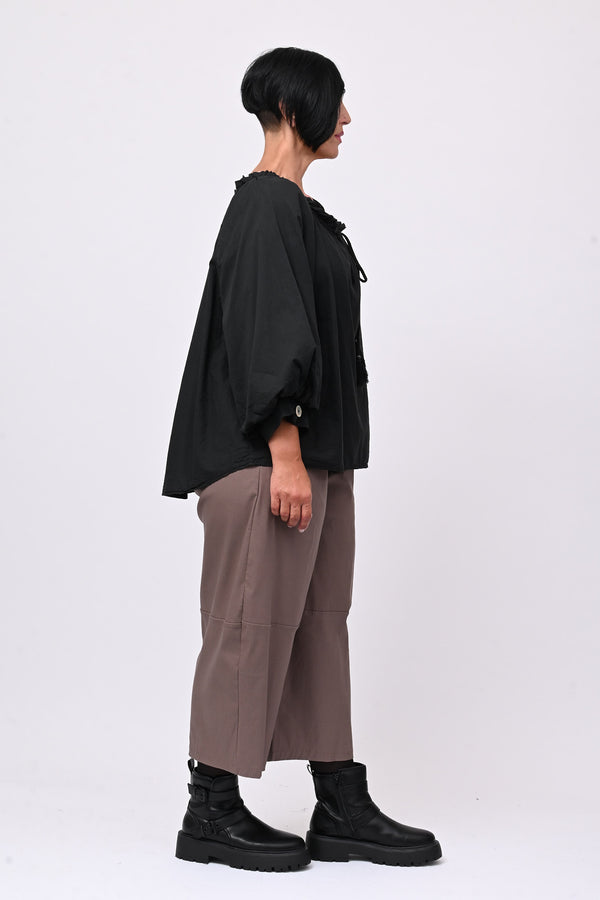 Blusa mussola maltinto - Nero