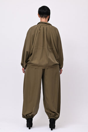 Completo zip elastico - Verde militare