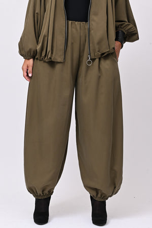 Completo zip elastico - Verde militare