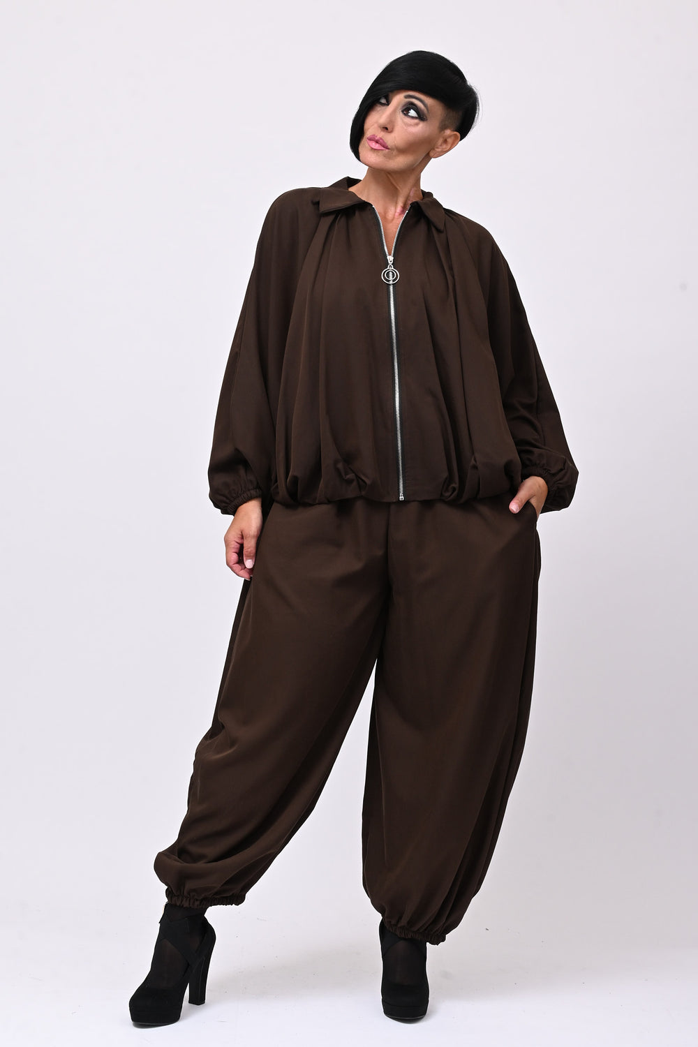 Completo zip elastico - Moro
