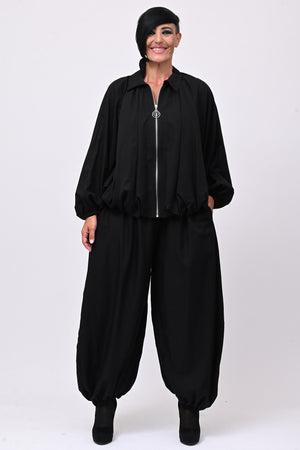 Completo zip elastico - Nero