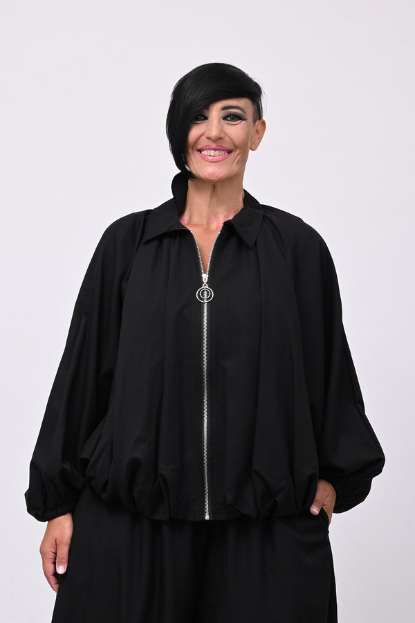 Completo zip elastico - Nero
