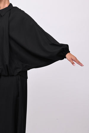 Completo zip elastico - Nero
