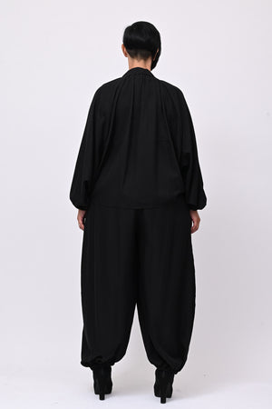 Completo zip elastico - Nero
