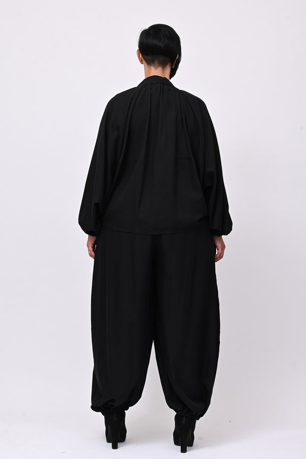 Completo zip elastico - Nero
