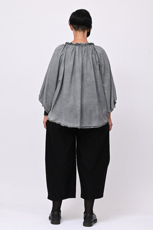 Blusa mussola maltinto - Grigio piombo