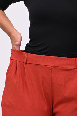 Pantalone bengalina over - Mattone