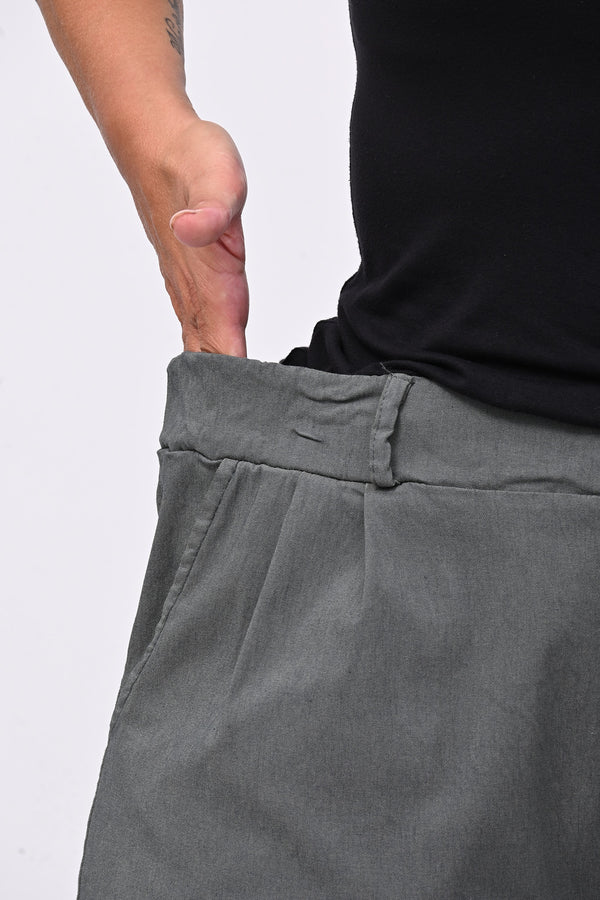 Pantalone bengalina over - Grigio piombo