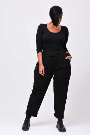 Pantalone bengalina over - Nero