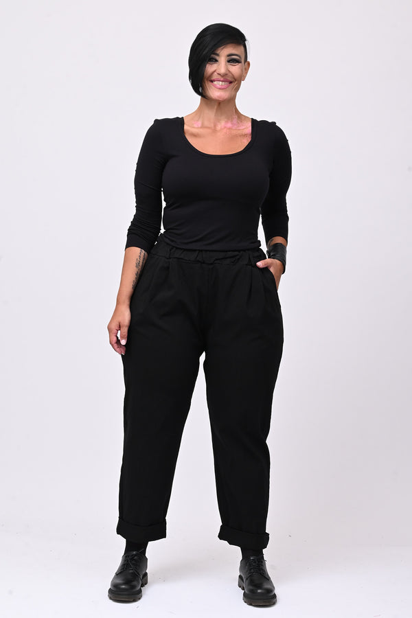 Pantalone bengalina over - Nero