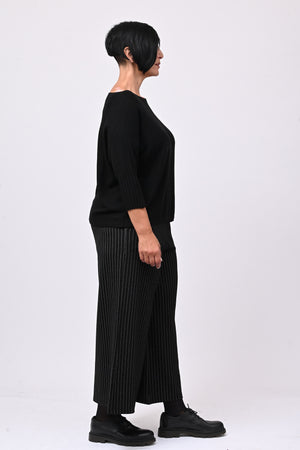 Pull scollo barca - Nero