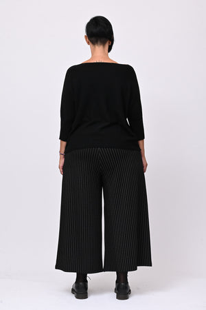 Pull scollo barca - Nero