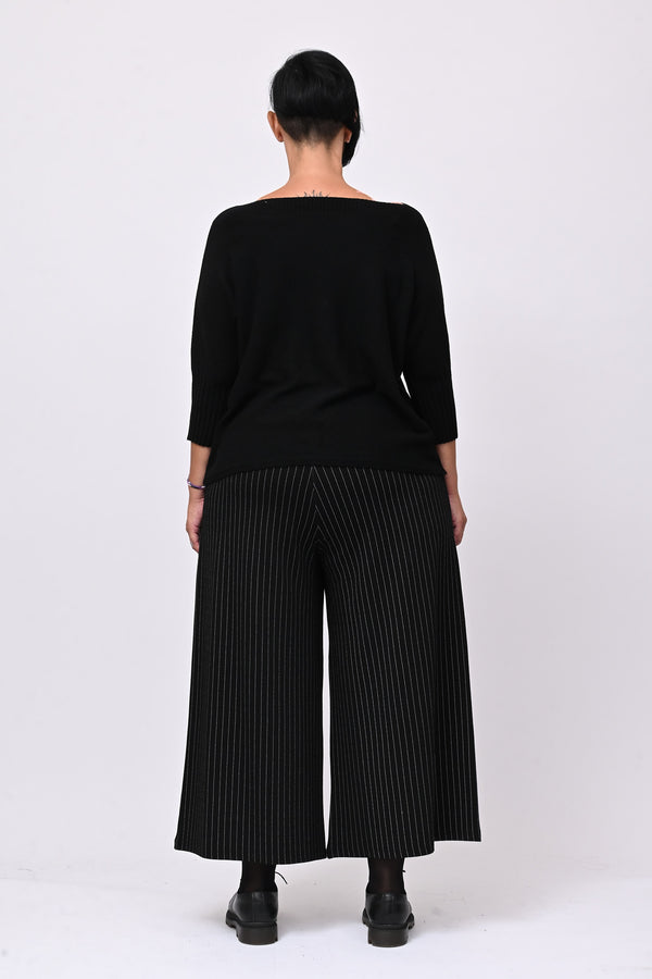 Pull scollo barca - Nero
