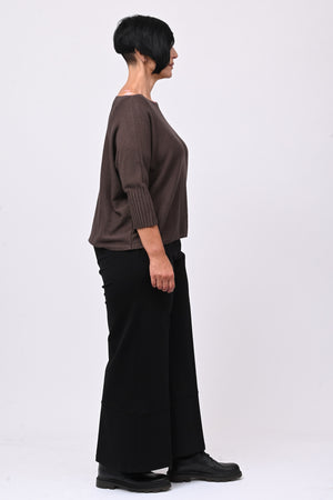 Pantalone maxi bordo - Nero
