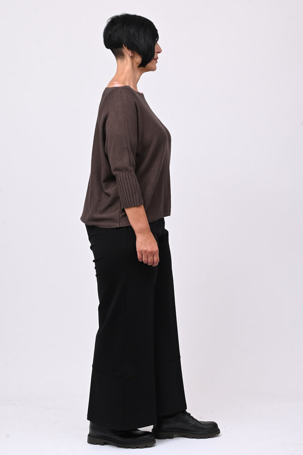Pantalone maxi bordo - Nero