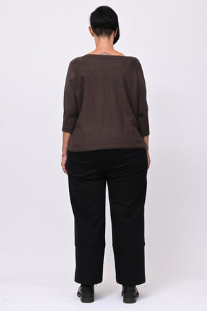 Pantalone maxi bordo - Nero