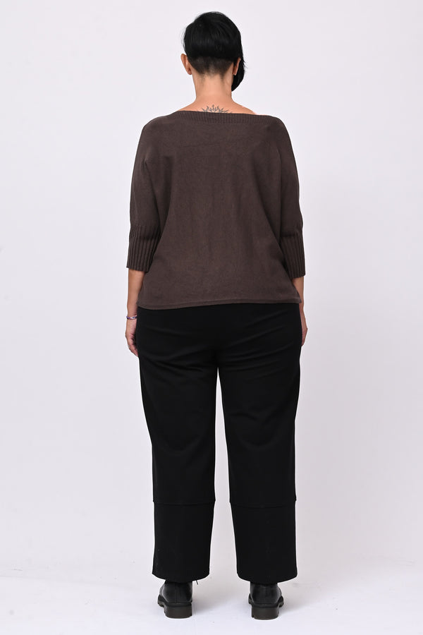 Pantalone maxi bordo - Nero