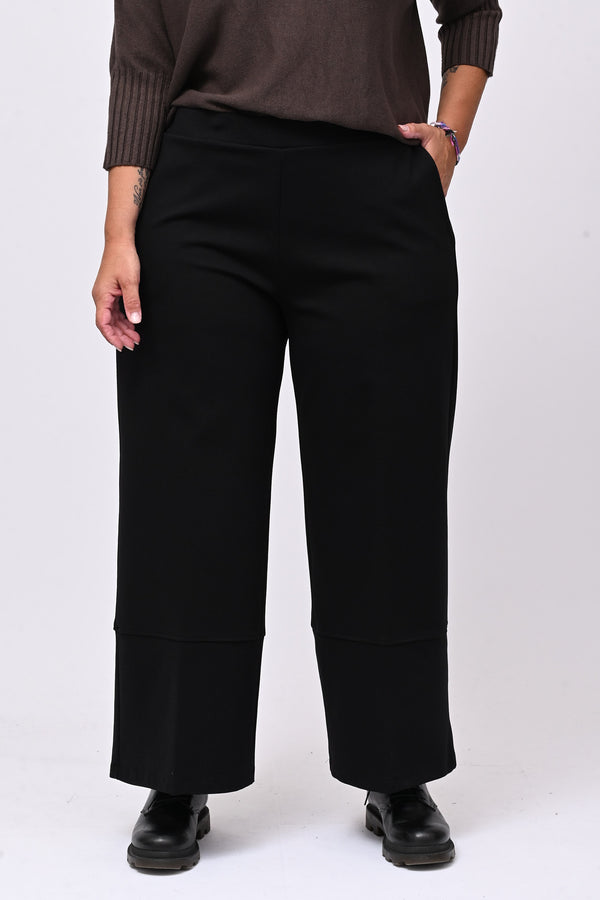 Pantalone maxi bordo - Nero