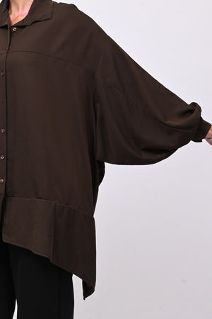 Camicia over stondata - Moro