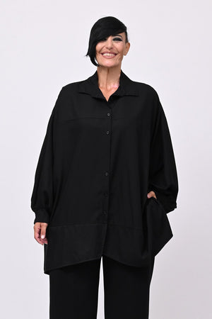 Camicia over stondata - Nero