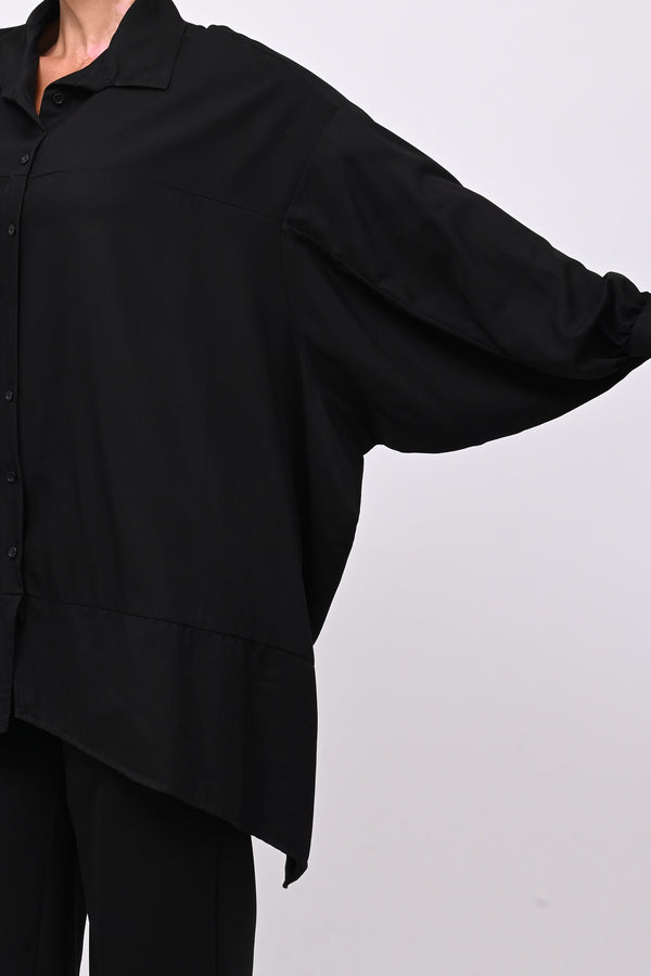 Camicia over stondata - Nero