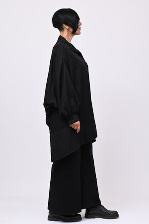 Camicia over stondata - Nero