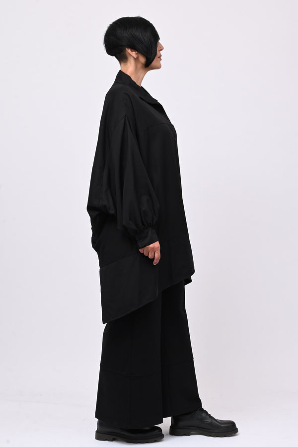 Camicia over stondata - Nero