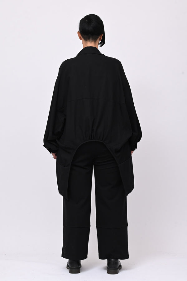 Camicia over stondata - Nero